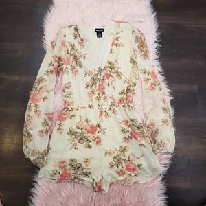 Wet Seal long sleeve flower romper